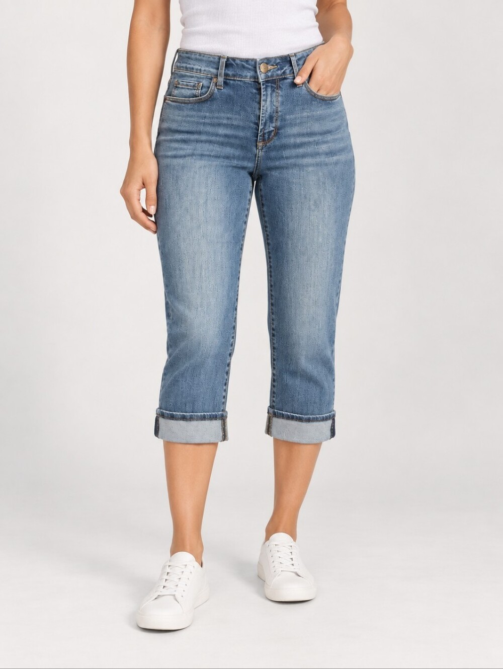 ❤️ NYDJ LIFT TUCK HIGH RISE MARILYN STRAIGHT CROPPED CAPRI JEANS, 8P (29 PETITE)